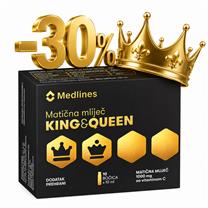 % Medlines Matična mliječ 10 bočica x 1000 mg King and Queen ROK 7/27