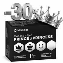 % Medlines Matična mliječ 10 bočica x 500 mg Prince and Princess ROK 7/27