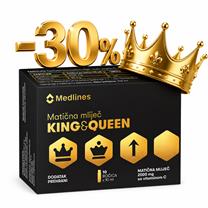 % Medlines Matična mliječ 10 bočica x 2000 mg King and Queen ROK 7/27